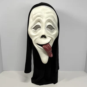Vintage Retro Ghostface Parody Wassup Tongue Mask Spirit Halloween Fun World - Picture 1 of 12
