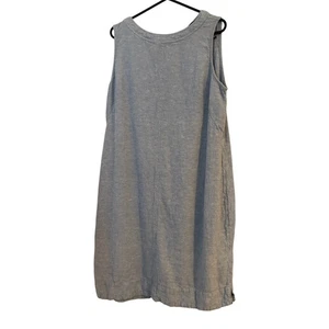 M&S Collection Etuikleid blau ärmellos Chambray UK14 Leinenmischung - Bild 1 von 8