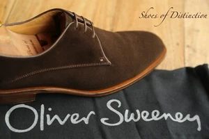 Oliver Sweeney Penselo Brown Suede Derby Lace Up Shoes Mens UK 9 US 10 RRP: £199 - Picture 1 of 11
