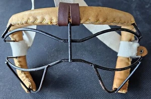 Vintage 10/1948 by Rawlings AEP Metal Athletic Half Catchers Mask Leather USA - Picture 1 of 24