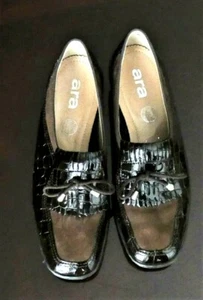 Ara Rachel Womens Slip-On Dark Brown Loafers Size 4 - Picture 1 of 10