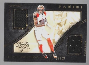 2016 AJ Green Tyler Boyd Rookie Black Gold Dual Jersey Swatch /99 Bengals GO14 - Picture 1 of 2