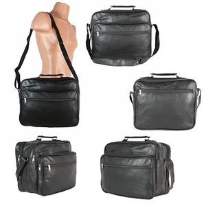 Bandolera de hombre bolsa de trabajo bolso de hombro mensajero cuero azafata - Imagen 1 de 8