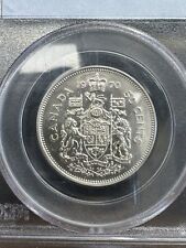 Canada Mint ERROR - 1970 50c Struck On 10.2g 80% Silver Planchet - PCGS MS66