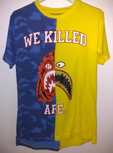 **UKRAINE Colors** ~YELLOW & BLUE~ T-Shirt L, WE KILLED APE Evolution in Design - Picture 1 of 4