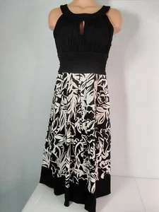 NWT, SANGRIA, Womens, Dress, Sz 8, Black and White, Fit and Flare, Side Zip - Picture 1 of 8