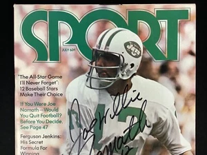 Joe Namath Signed Sport Mag July 72 No Label NY Jets Football Autograph HOF JSA - Picture 1 of 5