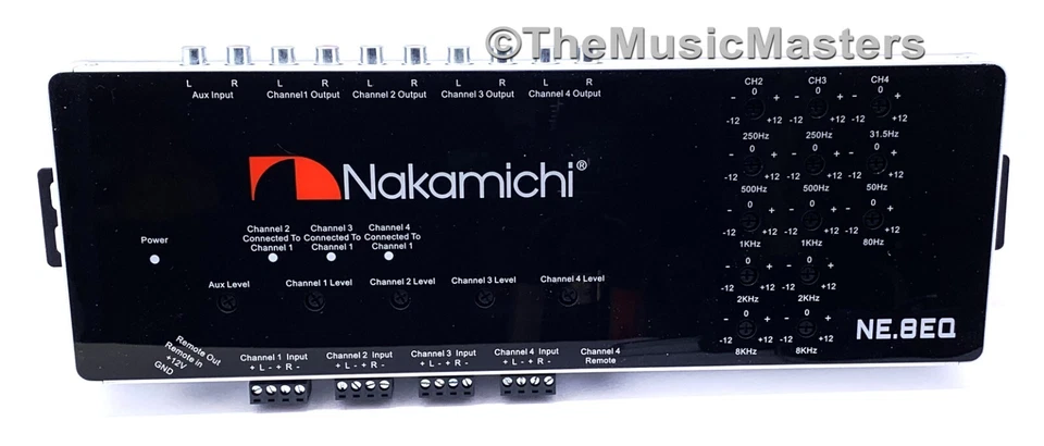 Nakamichi Ne-8eq Car Audio Line Output Converter W/ 8 Band EQ Channel Summing