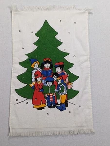 Vintage Cannon Hand Towel Christmas Carolers Tree 15x24 Inch - Picture 1 of 4