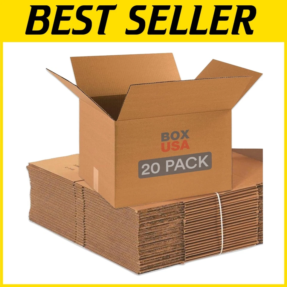 20 Medium 18x14x12 Moving Boxes Cardboard for Packing Moving & Storage