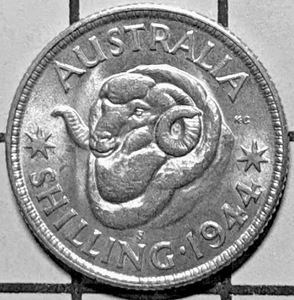 1944-S Australia Shilling - .925 silver - Picture 1 of 2