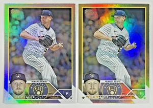 2023 Topps - Eric Lauer Rainbow Foil & Hobby Gold Foil Parallels #109 Brewers - Picture 1 of 5