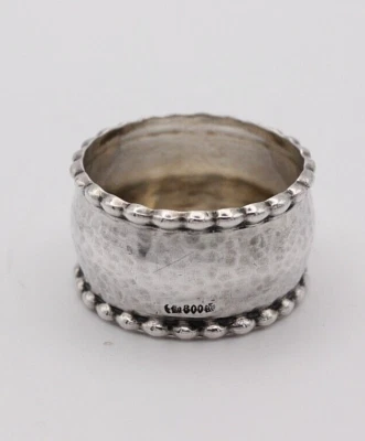 Anillo servilletero alemán 800 Jugendstil Bruckmann and Sohn C. 1910 Foto 1 de 4