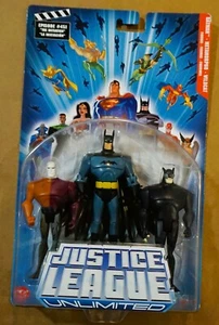 DC Super Heroes Justice League Unlimited Confezione da 3 Batman, Metamorpho, Wildcat - Foto 1 di 2