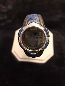 Pasnew Mens Digital Watch Black Blue Multi-function New Battery WORKS EUC - Picture 1 of 5