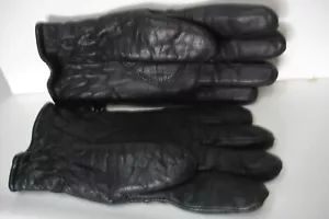 Vintage Kombi Winter Gloves Size Med/Lar Leather Black + 2 free gifts - Picture 1 of 3