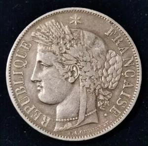 PEU COURANTE **** 5 FRANCS CERES 1849 A **** TTB - Imagen 1 de 2