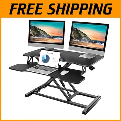 Sit to Stand Converter Dual Monitor Riser - Image 1 of 4