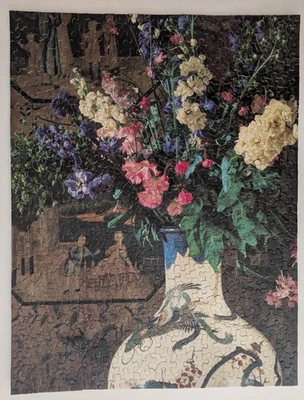Springbok MADDERLAKE ORIENTAL 500 pc Jigsaw Puzzle PZL4442 Complete FLOWERS Vase - Image 1 of 4