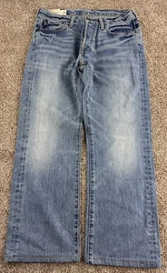 Pantalones de mezclilla para hombre Abercrombie & Fitch 32x29,5 azul claro Kilburn tiro bajo bota Y2K - Imagen 1 de 14