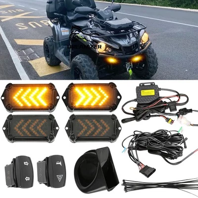 Kit de luces de señal de giro UTV para Can-Am Outlander MAX 650 bocina calle Plug & Play Foto 1 de 4