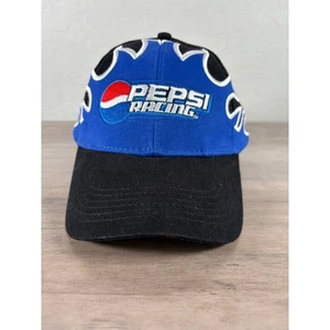 Sombrero bordado vintage Pepsi Racing azul negro NASCAR llamas nuevo sin etiquetas - Imagen 1 de 5