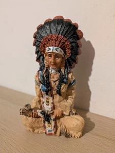 Indianer Indianerinnen Figur Keramik Statue 6,5" - Bild 1 von 6