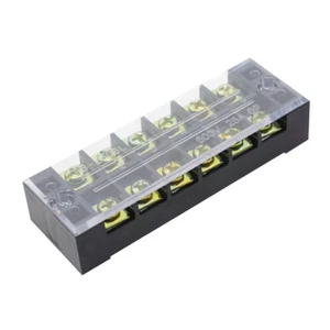 Dual Row 6 Position Screws Terminal Electric Barrier Strip Block 600V 15A 5 Sets - Picture 1 of 3