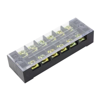 Dual Row 6 Position Screws Terminal Electric Barrier Strip Block 600V 15A 5 Sets - Image 1 of 3