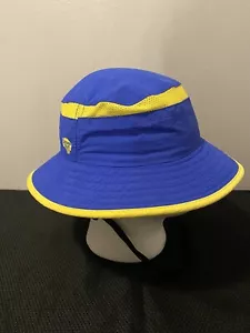 Banana Boat Beach Bucket Sun Hat Blue/Yellow - Kids Size 4-6X - Picture 1 of 6