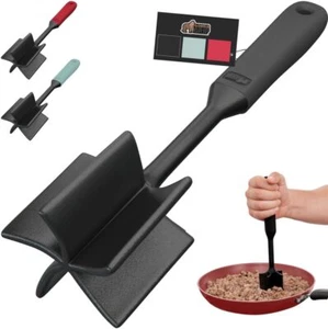 Gorilla Grip 5 Blade Heat and Slip Resistant Meat Chopper One Size, Black - Picture 1 of 9