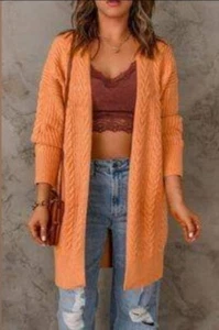 NEW with tags! Small Orange open cardigan - Picture 1 of 1
