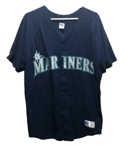 Camiseta deportiva azul marino Russell Athletic vintage años 90 de los Seattle Mariners MLB L - Imagen 1 de 3