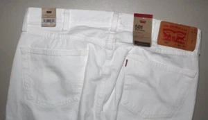 NUEVO CON ETIQUETAS $69.50 LEVIS 501 BOTÓN MOSCA BLANCO Jeans PARA HOMBRES 38 X 32 V999 - Imagen 1 de 3