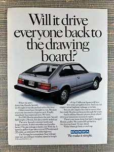 Honda Accord Schrägheck 1982 Oldtimer Printanzeige - Bild 1 von 1