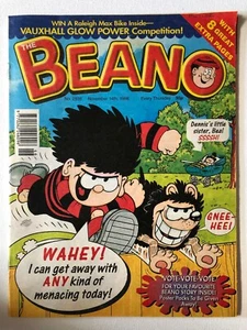 Vintage Beano Comic #2939 November 1998 Dennis The Menace 627B - Imagen 1 de 1