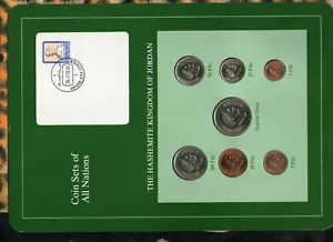 Coin Sets of All Nations Jordan 1978-1989 UNC 1/4 Dinar 1981 1 Fil 1984 - Picture 1 of 4