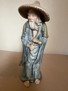 1970s Vintage Porcelain Ceramic Statue, Asian Gentleman Holding A Scroll - Picture 1 of 6