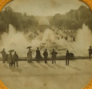 Frankreich Schloss Versailles Wasserbrunnen altes Stereo Tissue Foto 1865 - Bild 1 von 4