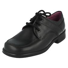 Girls Black Leather Lace Up Startrite School Shoes : Fifi