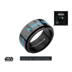 Licensed Star Wars A Long Time Ago Stainless Steel Spinner Band Ring - Picture 1 of 3