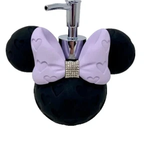 NEW Disney Mickey Mouse Soap/Lotion Pump Dispenser, Black & Purple - Picture 1 of 6