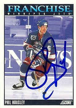 Phil Housley autographed Hockey Card (Winnipeg Jets) 1992 Score #440 - Image 1 of 1