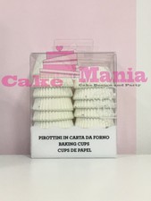 DECORA 200 MINI PIROTTINI CUP CAKE MUFFIN MIGNON PIROTTINO BIANCO CARTA DA FORNO