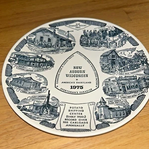 1975 NEW AUBURN Wisconsin / BLUE DIAMOND RESORT AREA - COMMEMORATIVE PLATE - Picture 1 of 10
