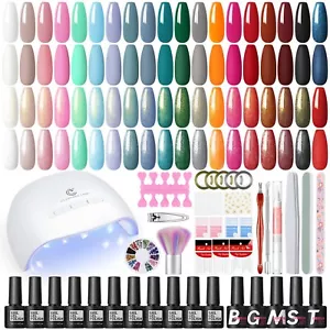 Gel Nail Polish Kit Soak off Gel Polish Set UV Nail Lamp Manicure Tools Nail DIY - Picture 1 of 13