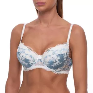 Padded Push-Up T-Shirt Demi Lace Plunge Underwire Sexy Comfortable Half Cup Bra - Picture 1 of 11