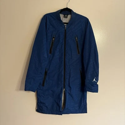 Chaqueta Parka Larga Air Jordan Hombre Talla M Retro 12 Aislada Parker Azul Francés Foto 1 de 4