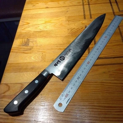 Japan Kitchen Knife Chef Knife Gyuto Japanese Blacksmith Used #6 - Image 1 of 4