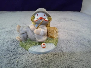 Enesco Li'l Vagabond Clown Figurine FISHING 1987 VINTAGE - Picture 1 of 4